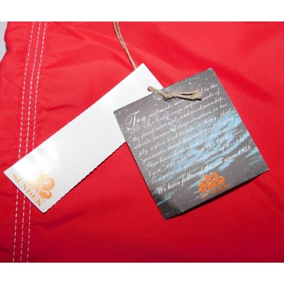 SUNDEK Mens 38 Red Rainbow Bum Swim Shorts Bathing Suit Board Shorts NEW w Tag - Picture 3 of 11